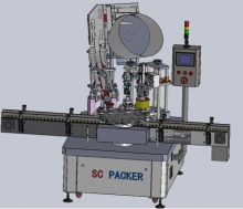 sc-zkxg130b 三(四)旋盖玻璃瓶全自动真空旋盖机